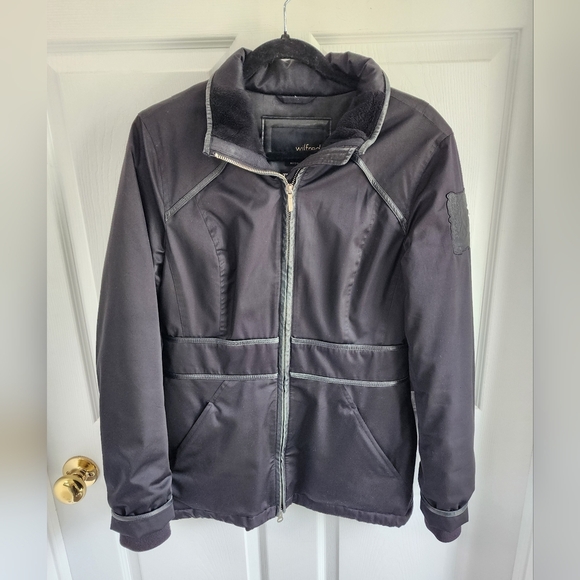 Wilfred Black Ski & Snow Jacket With Leather Trim M - Picture 1 of 12